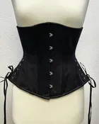Black Cotton Hourglass Corset