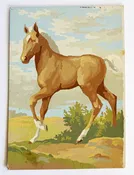 VINTAGE PAINT-BY-NUMBER HORSE, FINISHED — Mate Gallery