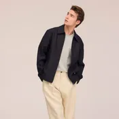 Alban Two Way Zipper Hybrid Jacket - Black | NN.07