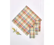 April Cornell Sunwashed Plaid Cotton Napkin Set