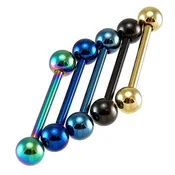 14G Ion Plated Tongue Barbell