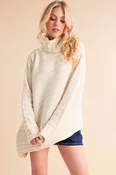 Asymmetrical Turtleneck Sweater