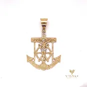 10Kt Gold Anchor Christ Pendant