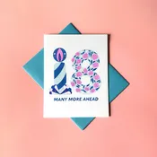 18th Birthday Risograph Greeting Card