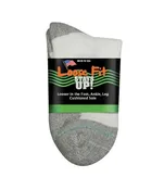 Extra Wide Sock Company Loose Fit Stays Up Small Crew Sock White #770
