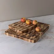 Acacia End Grain Rectangular Cutting Board, Large