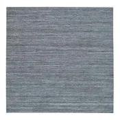 10'1"x10'1" Gray Soft Wool Hand Loomed Modern Striae Design Square Rug R65422