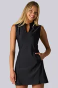 Mandarin Collar Dress With Shorts