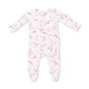 2 Way Ruffle Back Zipper Footie-Ballet Toile