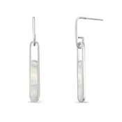 Alina Bezel Earrings with Stone