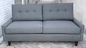 Custom herringbone midcentury sofa 72" — Dig This