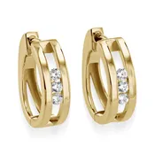 3-Stone Designer Hoops