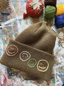 Hand Embroidered Smiley Watch Caps