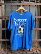 2000s Big Ball Sports "Soccer Is Life" Tee Size L