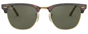B11F RAY-BAN CLUBMASTER RB3016 990/58 49 RED HAVANA  / G-15 GREEN