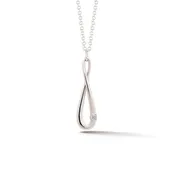 14k White Gold Infinity Diamond Pendant