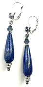 Blue Stone Drop Earrings