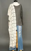 Crochet Scarf in Ivory
