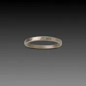 2mm Hammered White Gold Band