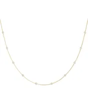 .040 (1.4mm) Dia Station Necklace