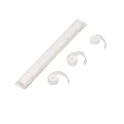 1" x 10" "CleanFree" Single Rolled Tissue Streamer Sleeve .5" wide: White