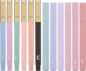 12-Pack Aesthetic No Bleed Highlighters & Pens