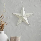 12" Satin Creme Metal Barn Star