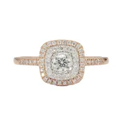 10K Gold Diamond Engagement Ring| 0.33 CT Center| 0.75 CT TDW| 3.9 Grams| Size 9.25″- R13653
