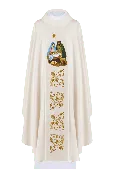 Chasuble embroidered with Holy Family motif in gold