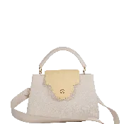 Luis Vuitton Capucines White/Yellow