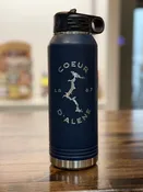 1887 Coeur d’Alene Lake 32oz Water Bottle (Navy Blue)