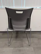 Breakroom Guest Chairs Global Furniture Group Duet Gray stackable  Plastic and Chrome