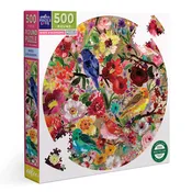 500 Piece Birds and Blossoms Round Puzzle