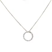 14 Karat White Gold Diamond Necklace and Pendant