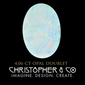 Opal Doublet 4.06 ct — Custom Artisan Jewelry | Unique Gemstones | Christopher & Co.