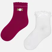 2 Pair of Socks- Strawberry and White