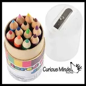 1 Sets Travel Size Colored Pencil Set - 12 Mini Pencils