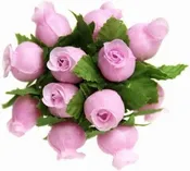 144 Miniature Poly Rose Silk Favor Flower Pick Wedding Shower - Light Pink
