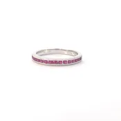 14 Karat White Gold Ruby Ring