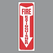 F412 12 x 4 plastic EXTINGUISHER  arrow signs