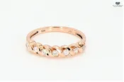 10K Rose Gold Diamond Wedding Band| 0.25 CT TDW| 2.4 Grams| Size 7″ – R12221A