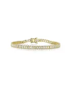 3.57ct Diamond Baguette Bezel Tennis Bracelet 14K Yellow Gold