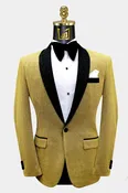 Black &amp; Gold Glitter Tuxedo Jacket