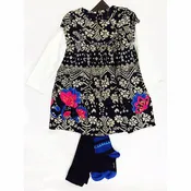 Catimini 2Pc Fall/Winter Dress with Matching Tights