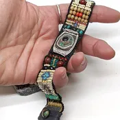 Cottonwood fancy turquoise band bracelet | sirlin hall jewelry