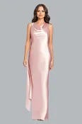 "Amora" Satin Backless Dress
