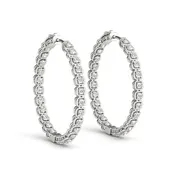 1.2 Inch 4 Prong Round Hoop