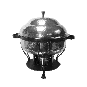 Chafing Dish – Round 6 qt. Hammered w/ Lift Top