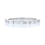 1/2 Carat Diamond East West Baguette Band