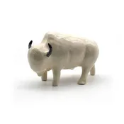 ½ size White Smooth Bison
